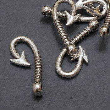 Pendant finding Hook, diameter 16×39 mm ±; packaging 20 g, 5 pcs.