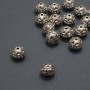 Bead insert findings, inner diameter 1.1 mm ±, diameter 8×6.5 mm ±, silver-colored metal packaging 20 g 16 pcs (±)