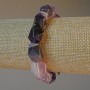 Faceted natural amethyst bracelet, beads diameter 12x15 mm ±, length 18 cm ± (stretch)