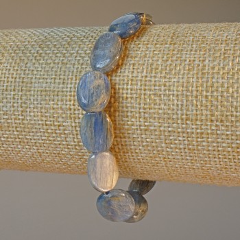 Kyanite Bracelet, Oval Natural Stone, 10×14 mm