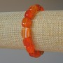 Bracelet Orange Agate Natural Stone Bar Beads, diameter 9x12mm+-, length 18cm+- (stretch)