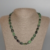 Zoisite necklace with natural stone, faceted beads, diameter 9×14 mm, length 47 cm