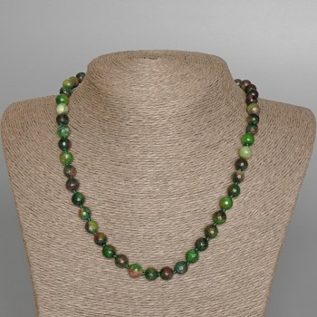 Zoisite Necklace (Synthetic) Faceted Beads, 8mm diameter, 48 cm length