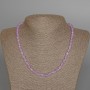 Lavender Amethyst Necklace with natural stone, faceted bead, diameter 6 mm +/-, length 47 cm +/-