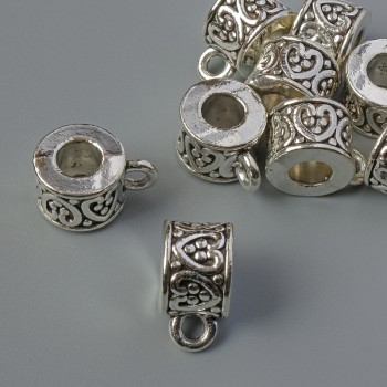 Bail for jewelry, diameter 7×9.5 mm, hole 4.5 mm, packaging 9 pcs, 20 g