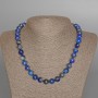 Lapis Lazuli Necklace, natural stone, smooth beads, 10 mm diameter ±, length 48 cm ±