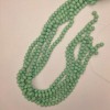 Mint Green Czech Crystal Faceted Rondelle Beads, 8x6 mm, 41 mm length ± on a beading thread