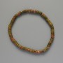 Heliotrope Jasper Bracelet, natural stone disc beads, diameter 4.5×2.5 mm, length 18 cm (stretch)