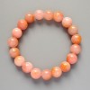 Toned Quartz Bracelet with Smooth Beads, 10mm Diameter, Length 18 cm ± (Stretch)
