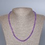 Necklace Amethyst (artificial) Faceted Rondelle, diameter 4×2.5 mm, length 48 cm
