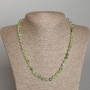 Prehnite Necklace with natural stone, faceted bead, 6 mm diameter, 50 cm length