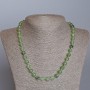 Prehnite necklace with natural stone, faceted bead, diameter 8 mm, length 50 cm