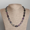 Necklace Fluorite natural stone oval, diameter 10×20 mm, length 50 cm