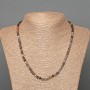 Sapphire Necklace with natural stone faceted cube beads, 4 mm diameter ±, 51 cm length ±