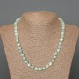 Aquamarine Necklace with Natural Faceted Cube Beads, 7 mm Diameter, approx. 50 cm Length