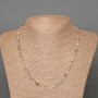 Necklace made of natural Labradorite with faceted cubes 4mm diameter, length 48cm