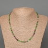 Zoisite Necklace with Natural Stone Faceted Cube Beads, 4 mm Diameter, 48 cm Length