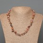 Rhodochrosite Necklace with natural stone chips, 8x4 mm, length 47 cm +/-