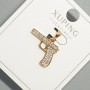 Pendant 'Gun' Xuping with white crystals, diameter 18x13 mm, 5 mm ±, length 20.5 mm ±, 18K gold plating