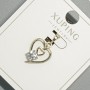 Pendant "Heart" Xuping with White Crystal, Rhodium-Plated