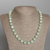 Natural Amazonite Necklace with Smooth Beads, 10.5 mm Diameter, 49 cm Length