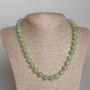 Natural Jade Necklace with Smooth Beads, diameter approximately 10.5 mm, length approximately 51 cm