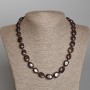 Garnet necklace, natural gemstone, faceted, diameter 12x14 mm+-, length 51 cm+