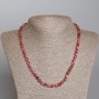 Polychrome Tourmaline Necklace with Faceted Cubes, 6 mm Diameter ±, Length 49 cm ±
