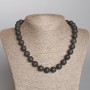 Volcanic Lava Bead Necklace, diameter 12mm+-, length 47cm+