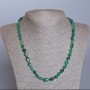 Necklace of green agate, natural stone, faceted, diameter 6×8 mm, length 48 cm