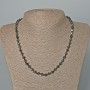 Hematite Necklace with Polygonal Beads, diameter 6x6 mm ±, length 47 cm ±