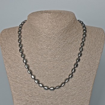 Rectangular Hematite Necklace, 7×8×5 mm, 50 cm length