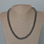 Hematite Necklace, smooth rondel beads, diameter 8x3 mm, length 48 cm
