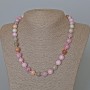 Colored Jadeite Necklace with Smooth Beads, 10 mm Diameter, 49 cm Long
