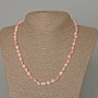 Pink Opal Necklace with natural stone, faceted beads, diameter 6x8 mm, length 49 cm