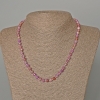 Phosphosiderite Necklace with natural stone, faceted beads, 6 mm diameter, 47 cm length