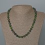 Natural Zoisite Necklace, smooth beads, diameter 8.5 mm, length 49 cm