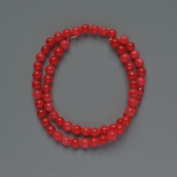 Tourmaline Beads (Artificial) Smooth Round 6mm, about 38 cm long on Beading Thread