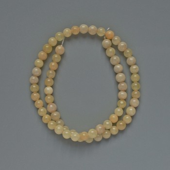 Citrine Beads (Synthetic), Smooth Round Beads, 6 mm Diameter, 37 cm Length on Thread