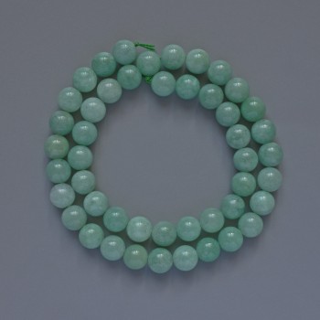 Amazonite beads, natural stone, smooth round beads, diameter 8.5 mm +/- length 38 cm on thread