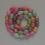 Faceted Tourmaline Beads, natural stone, diameter 7×10.5 mm, 39 cm long on thread