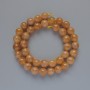Calcite Beads, Smooth Ball, 10 mm Diameter, 39 cm Length on Thread
