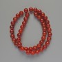 Carnelian beads, natural stone, smooth round beads, diameter 8mm ±, length 36cm ± on a thread