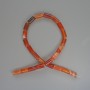Orange Agate Beads, Natural Stone Cylindrical, Diameter 8x16 mm, Length 38 cm on a thread