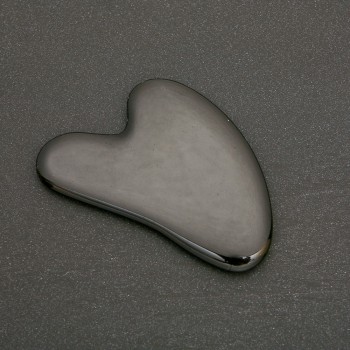 Gua Sha Massage Scraper with Natural Agate Stone, 5.5×8 cm