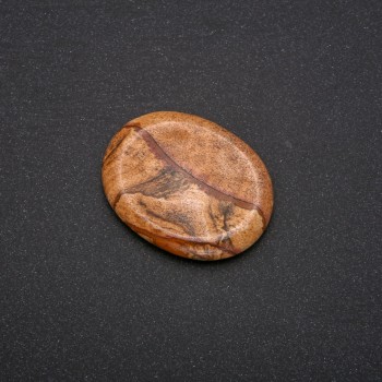 Facial massage scraper made of natural stone Landscape Jasper 45.5 × 35.5 mm