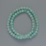 Amazonite beads (synthetic acrylic) smooth round beads, 6.5 mm diameter, length approx. 40 cm on beading thread