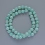 Amazonite beads (synthetic acrylic) smooth round beads, diameter 8.5 mm, length 40 cm on a beading thread