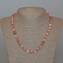 Rhodolite Necklace, Natural Stone, Faceted Rondelle Beads, Diameter 8x10 mm, Length 49 cm