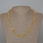 Beaded Necklace of Hairy Rutile Quartz, Natural Stone, Smooth Beads, 8.5 mm Diameter, 48 cm Length